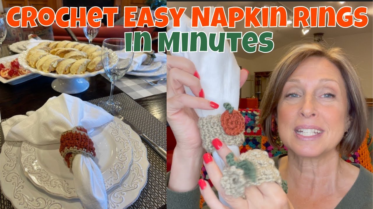 How to Crochet Napkin Rings - Quick & Easy - Perfect for a Beginner