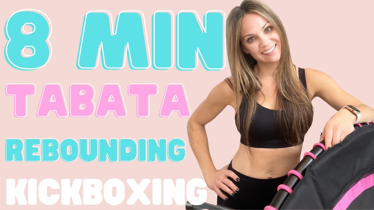 8 MIN Cardio Kickboxing TABATA on the Mini Trampoline | NO REPEAT REBOUNDER WORKOUT