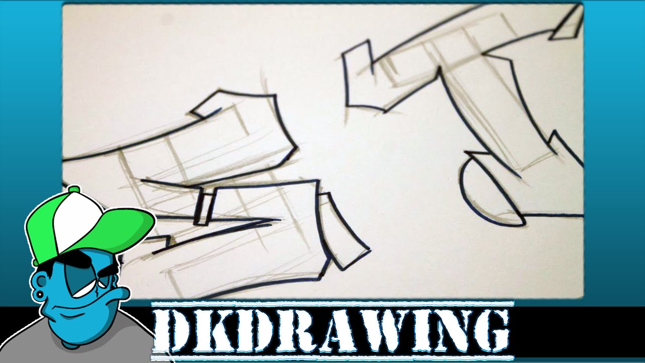 Graffiti Tutorial for beginners - How to draw cool letters S & T