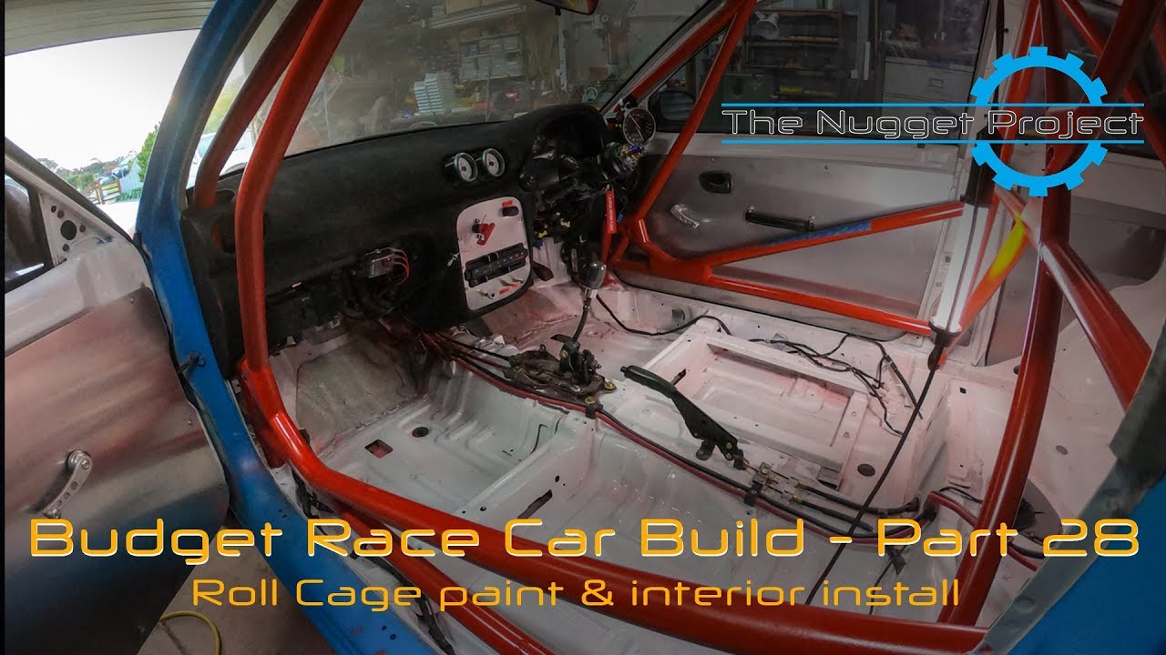 Budget Race Car Build - Part 28 - Roll Cage paint & Interior install