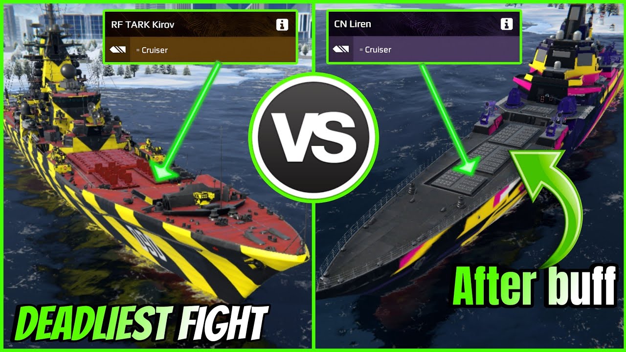 RF Tark Kirov vs CN Liren After Buff 🔥 Deadliest Competitive Flight 💪- Modern Warships 