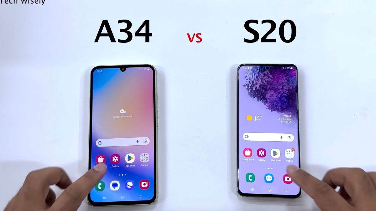 SAMSUNG A34 vs S20 Speed Test