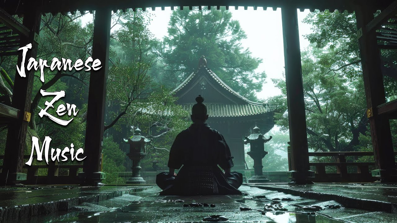 Japanese Flute Music on a Rainy Day - Japanese Flute Music For Soothing, Meditation, Deep Sleep