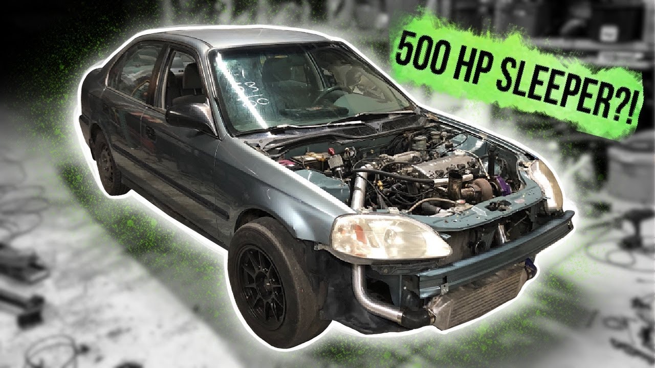 SLEEPER CIVIC BUILD! - 500HP TURBO HONDA IN A DAY!