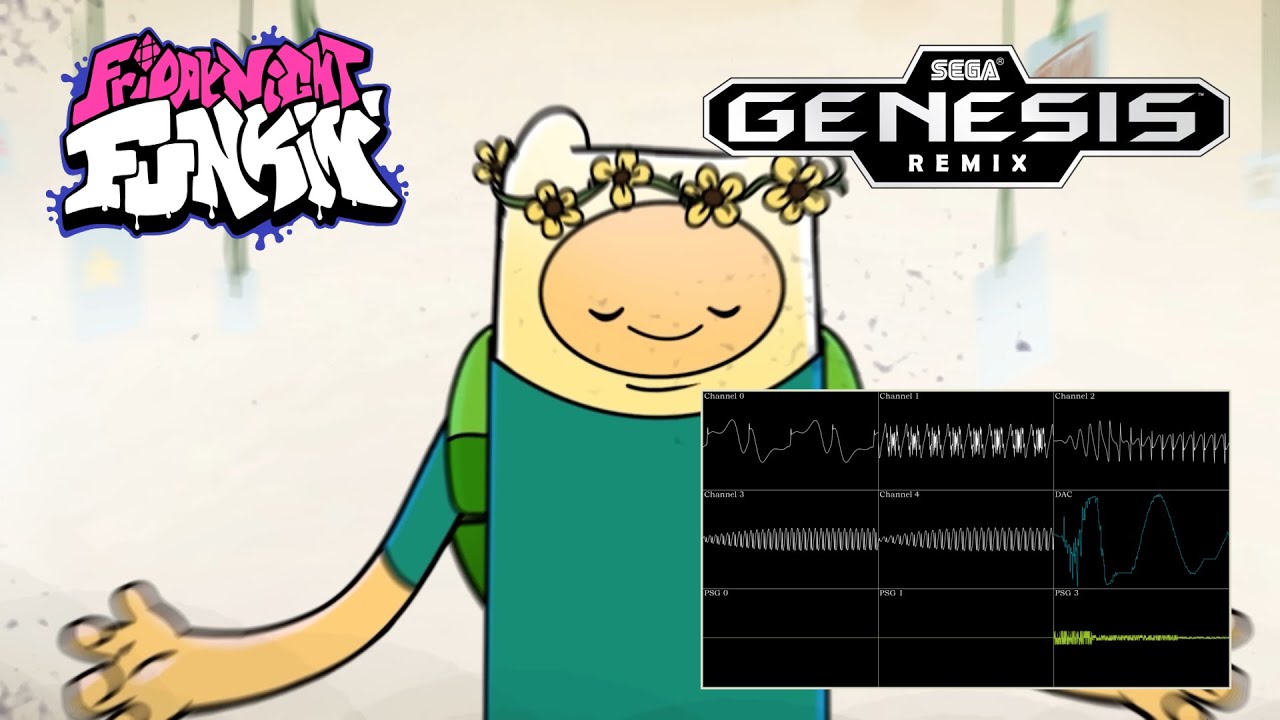 Friday Night Funkin' - Come Along With Me Sega Genesis remix (Sonic 2 version) [Oscilloscope view]