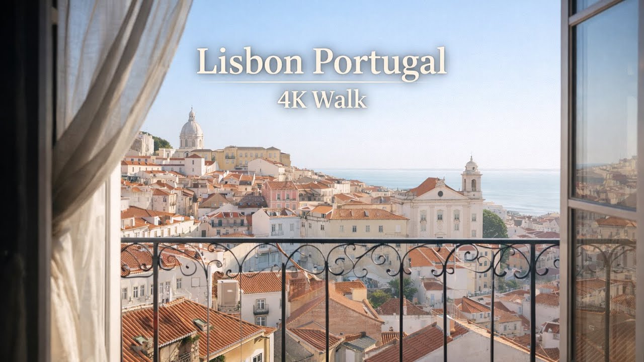 Lisbon Portugal 4K – A Bright Walk Through the Sound of Silence