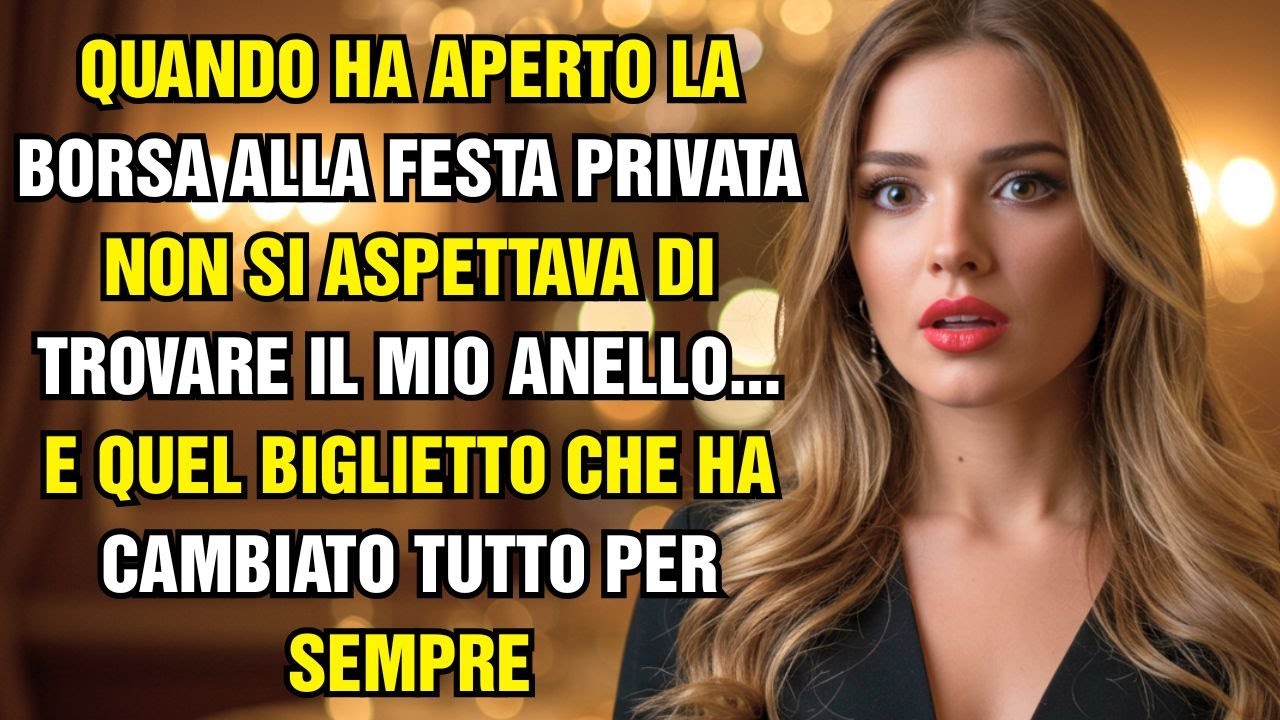 Alla Festa del Suo Collega, Ha Lasciato la Borsa: Dentro, il Mio Anello e un Segreto