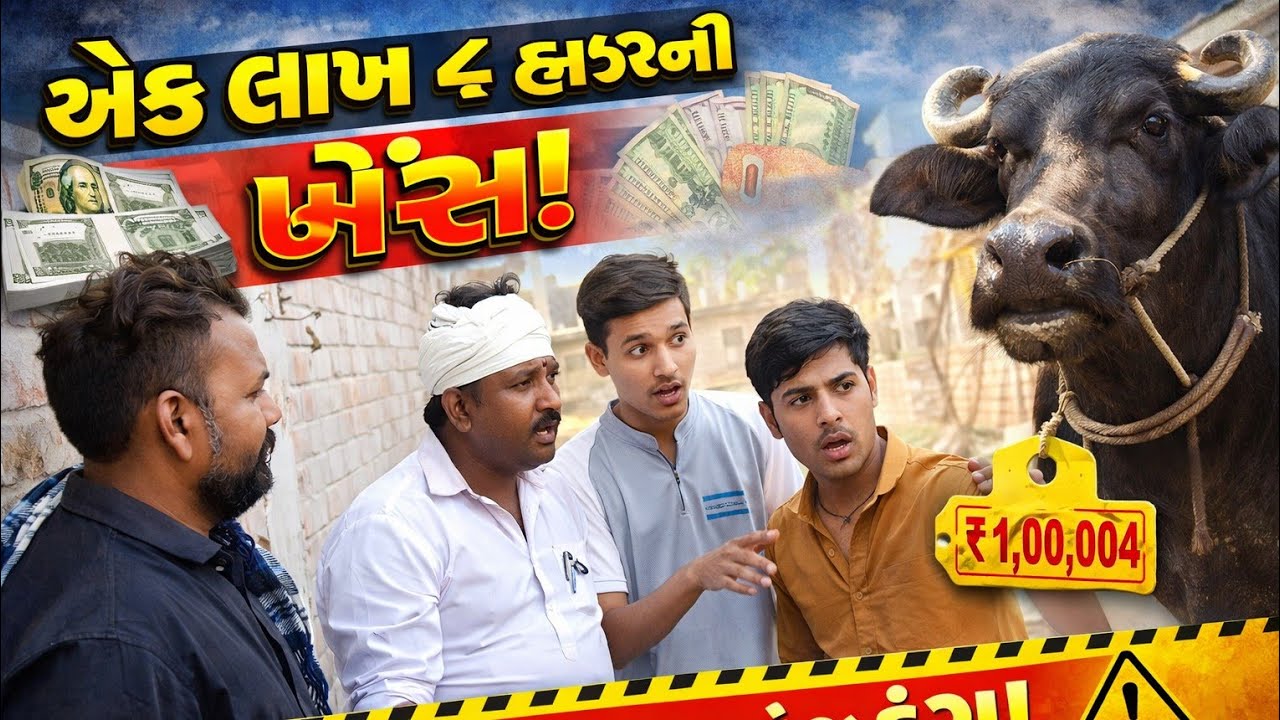 એક લાખ ચાર હજાર ની ભેસ// gujrati comedy video // કોમેડી વીડિયો kishan comedy king
