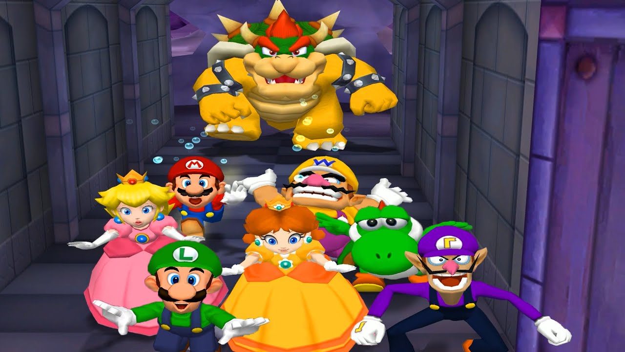 【マリオパーティ5】ミニゲームマリオVsピーチVsルイージVsワリオ(COM最強 たつじん)