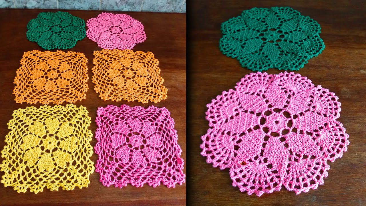 MINI TOALHINHAS LINDAS E MUITO FÁCIL DE FAZER TUTORIAL CROCHÊ PASSO A PASSO.