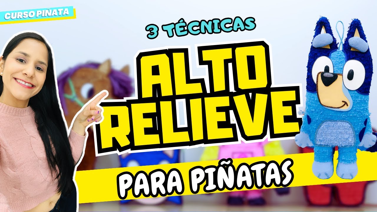 😱 Como hacer Alto Relieve 3D en una Piñata de Tambor | 3 técnicas fáciles  [CURSO PIÑATA] Aixsa