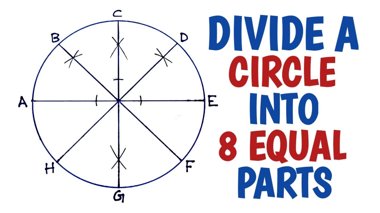 How to divide a circle into 8 equal parts.......