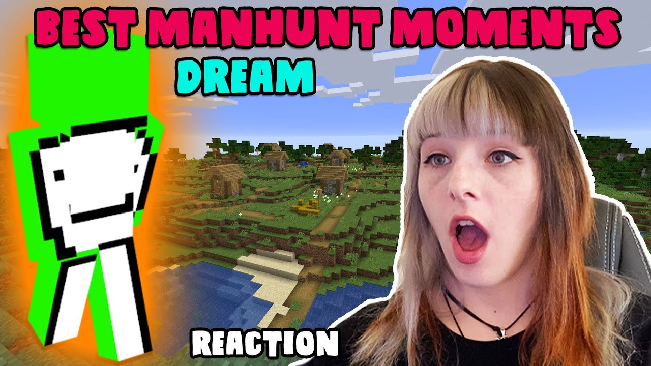 NOOB REACTS to Best of DREAM Minecraft Manhunt Moments | REACTION | Best Plays Montage Compilation