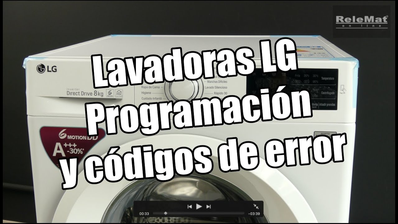Lavadoras LG, ajustes y errores de funcionamiento. LG washing machines, adjustments and malfunctions