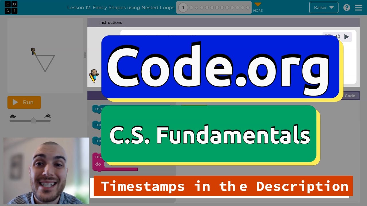 Code.org Course E Lesson 7 Fancy Shapes using Nested Loops | Answers Explained