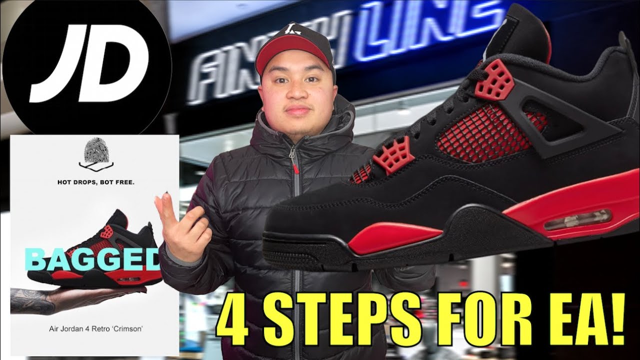 HOW TO GET EXCLUSIVE ACCESS ON FINISHLINE & JDSPORTS APP JORDAN 4 CRIMSON