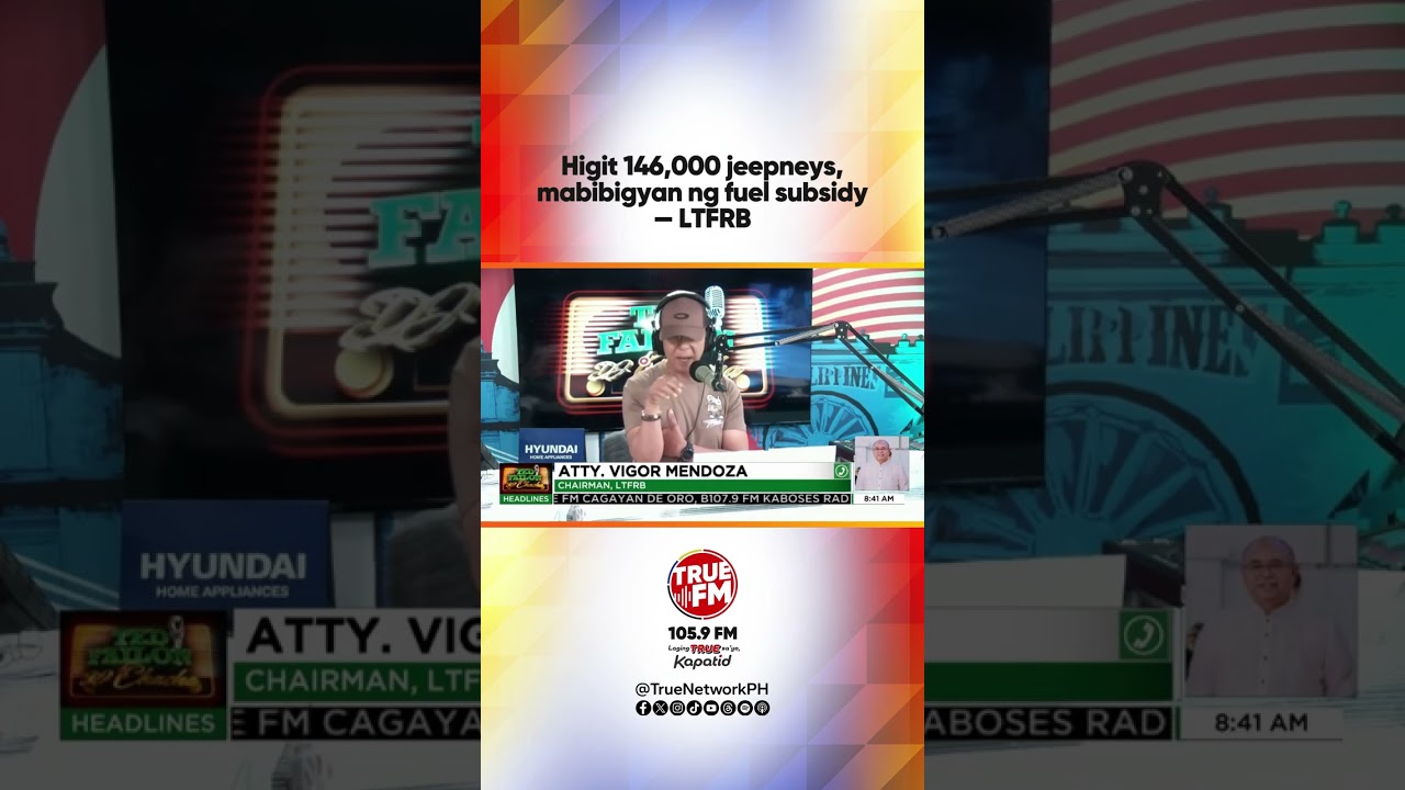 Higit 146,000 jeepneys, mabibigyan ng fuel subsidy — LTFRB | Ted Failon & DJ Chacha