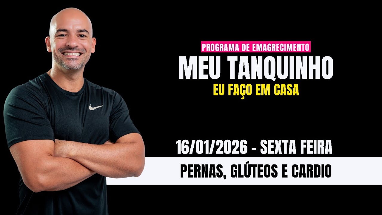 [GRAVAÇÃO TREINO] - 16/01/2026 - SEXTA FEIRA - PERNAS, GLÚTEOS E  CARDIO