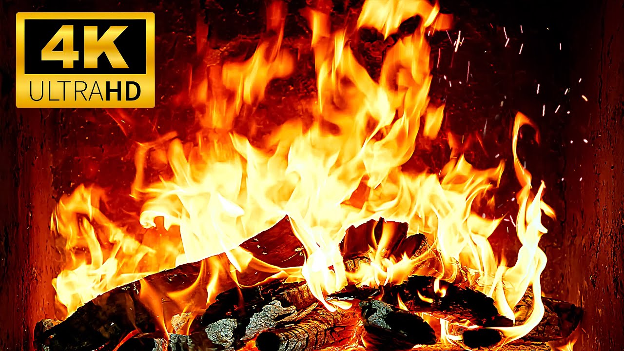 February Fireplace 4K 🔥Creating a Warm & Cozy Ambience🔥Relaxing Fireplace & Crackling Fire Sounds