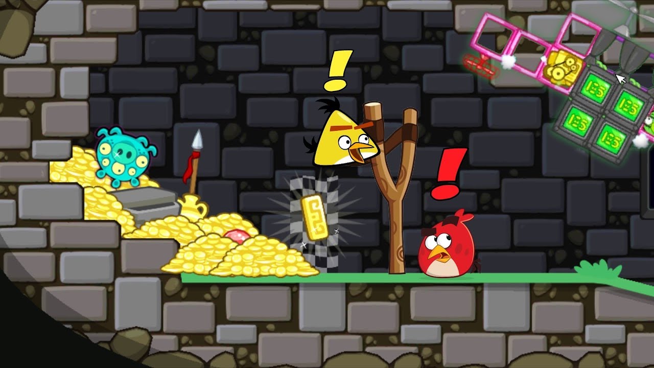 Bad Piggies - MEET ANGRY BIRDS WHEN PIGGIES GOLD DIGGING!!