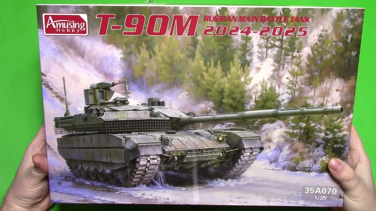 part 1. Amusing Hobby Russian T-90M 1/35 in box preview.