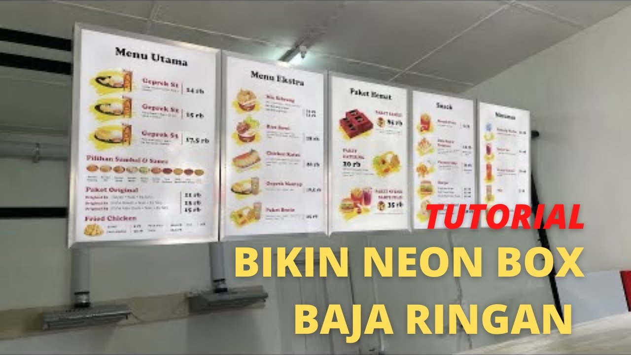 #15 Neon Box Papan Harga dari Baja Ringan!
