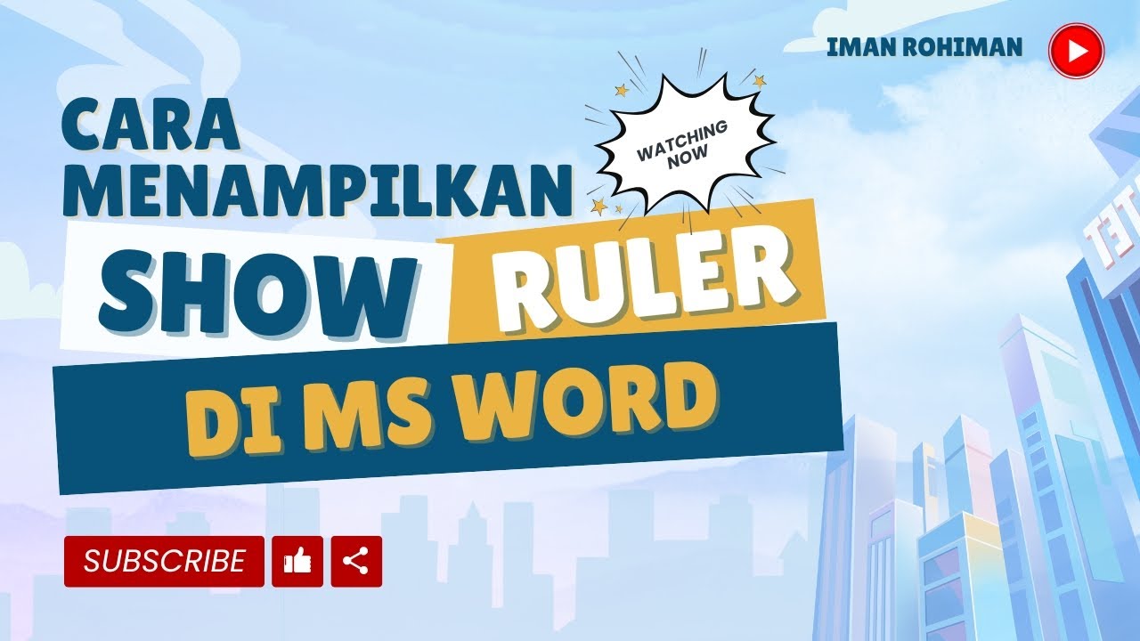 Cara menampilkan ruler samping di word 2010