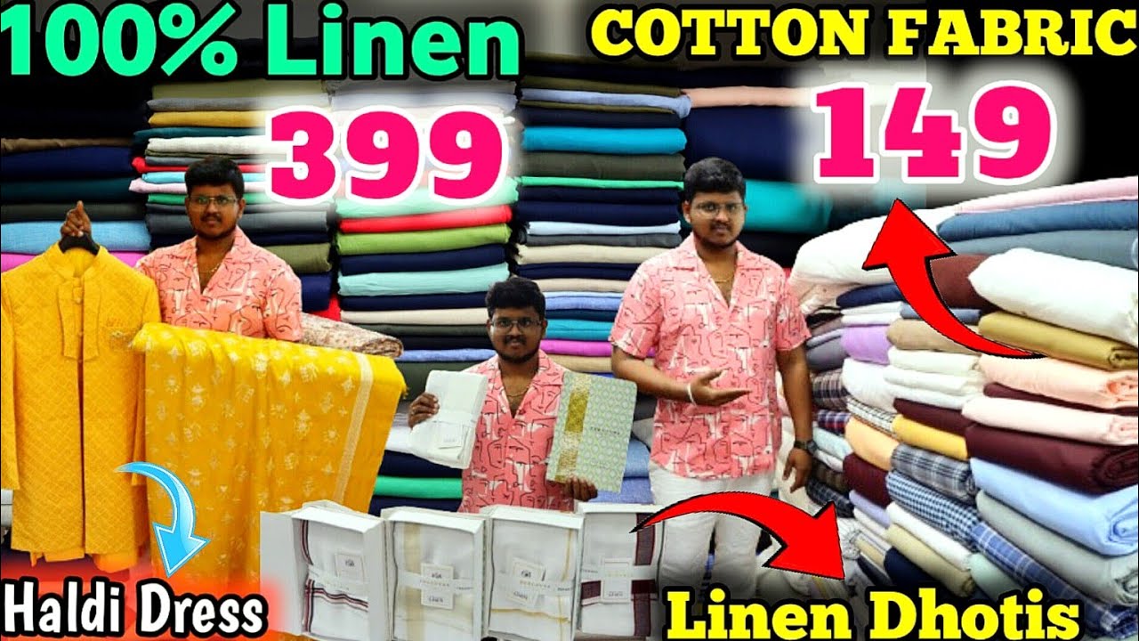 ₹149 Cotton Fabric | 100% Linen Fabric ₹399 | 50% Discount | Chennai Biggest Branded Fabrics