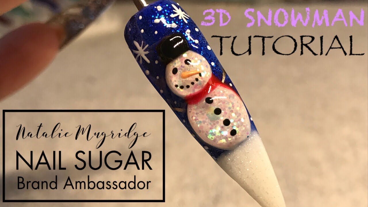 3D Snowman Tutorial | Acrylic Nail