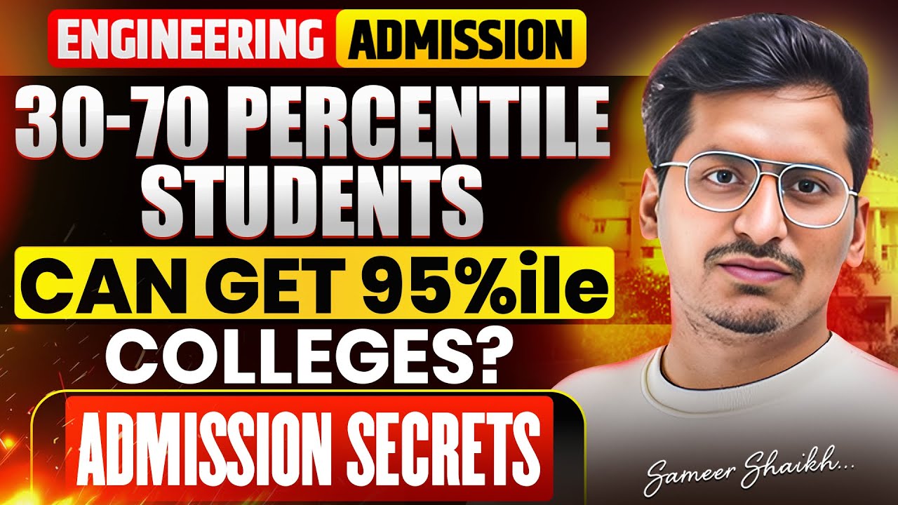 30-70 Percentile Students Can Get 95%ile Cut off Colleges #mhtcet2026 |Top Admission Secrets 