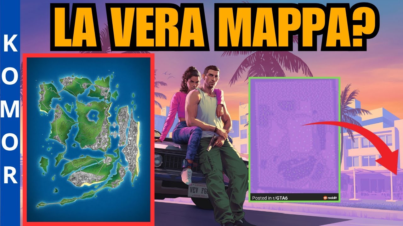 GTA 6 - UNA NUOVA MAPPA SCOPERTA NELL&rsquo;ARTWORK UFFICIALE!