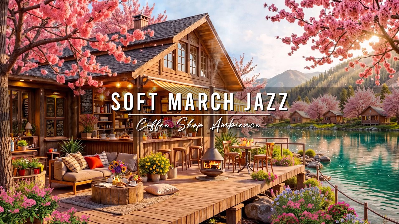 Good Mood with Soft March Spring Jazz Music 🌸 Outdoor Cafe Ambience & Relaxing Jazz Background Music
