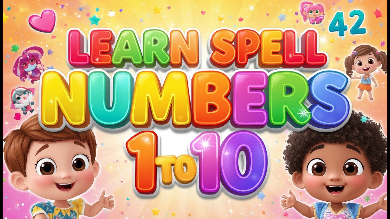 Learn to Spell Numbers 1 to 10 | Number Spelling Song for Kids | Fun 3D Animation #kidsvideo #kids
