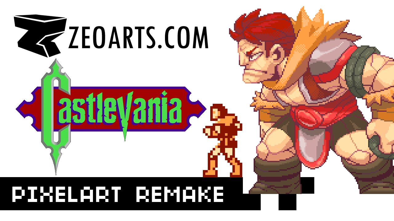 Zeoarts Pixelart SIMON BELMONT Re-imagined MSPAINT (CASTLEVANIA)