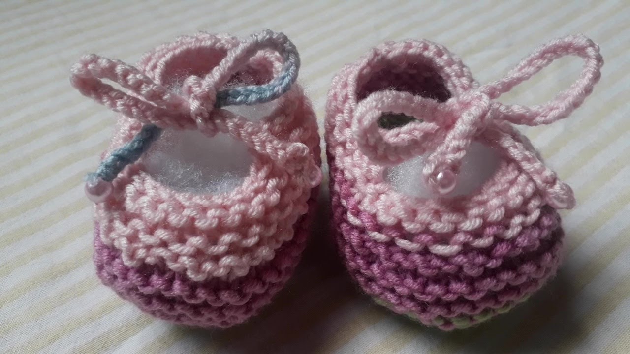 Sapatinho de Tricô Para Bebê: Modelo Boneca - Tutorial Passo a Passo