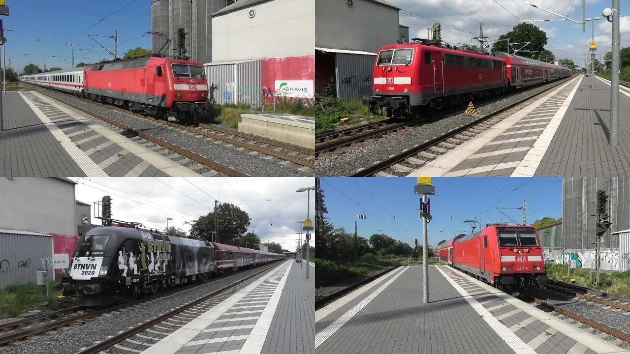 Bahnverkehr im Bahnhof Kamen mit RE3 Ersatzzügen, Br 146.3 +Dostos, Desiro HC, Br 120, ICE uvm.