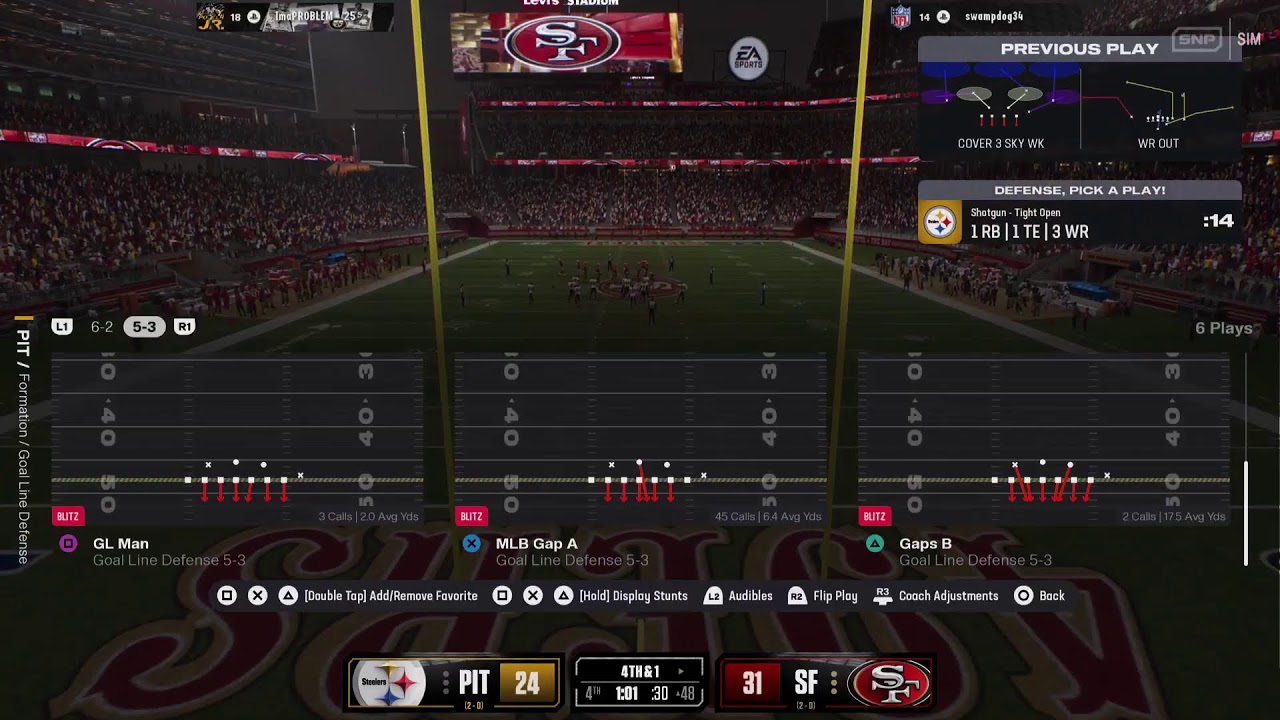 SIYL S5 Wk 3 @ 49ers Swampdog34