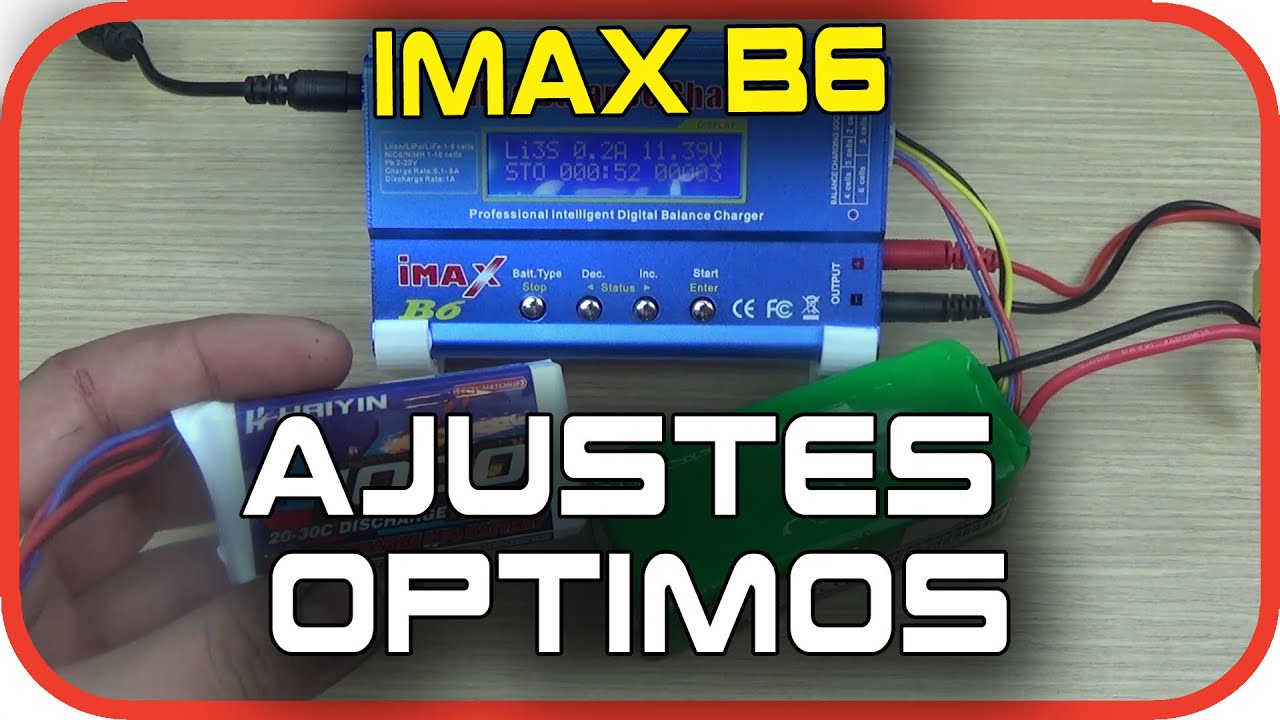 Ajustes óptimos cargador IMAX B6 para cargar baterias LiPo, en Español