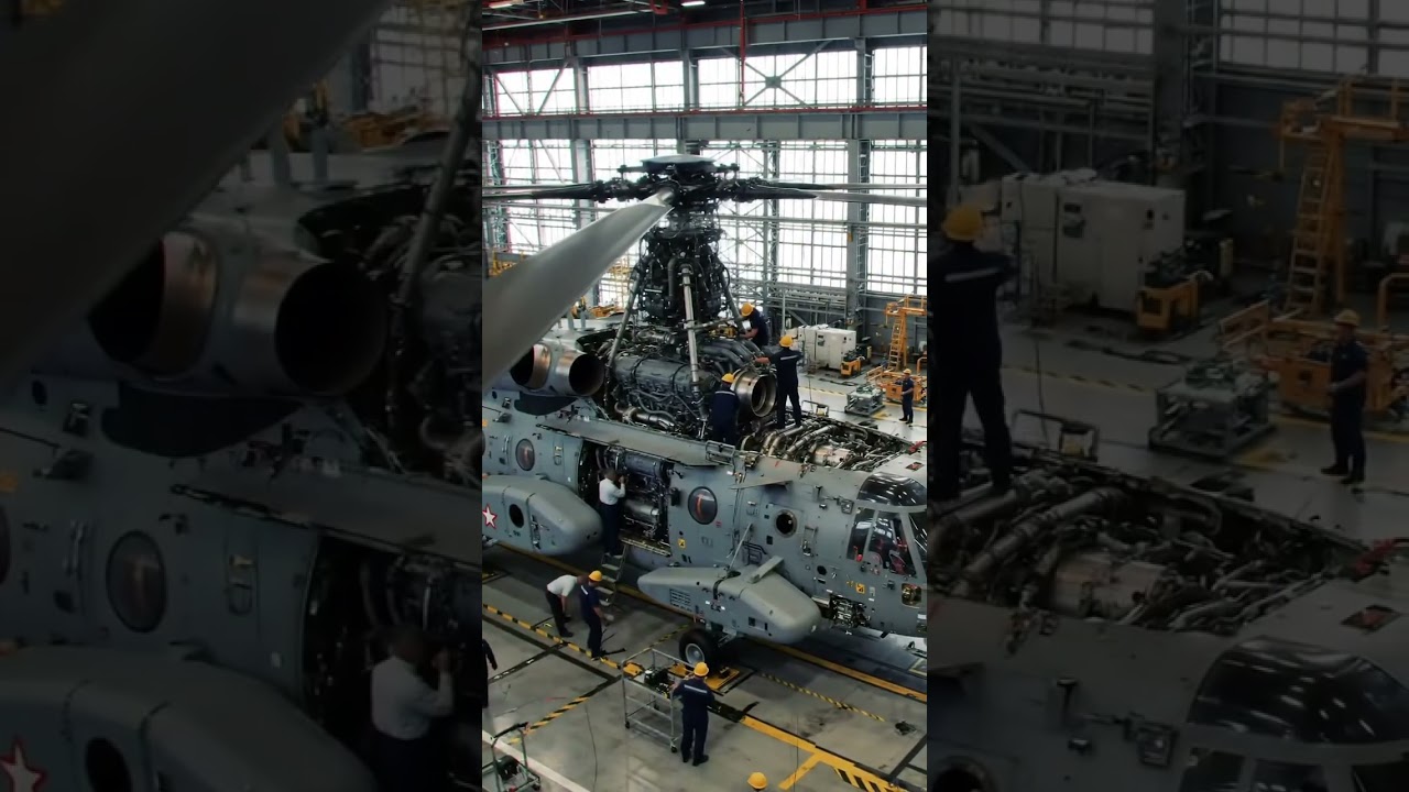 World's Biggest Helicopter Factory &mdash; Massive Engine Installation and Blade Test!
