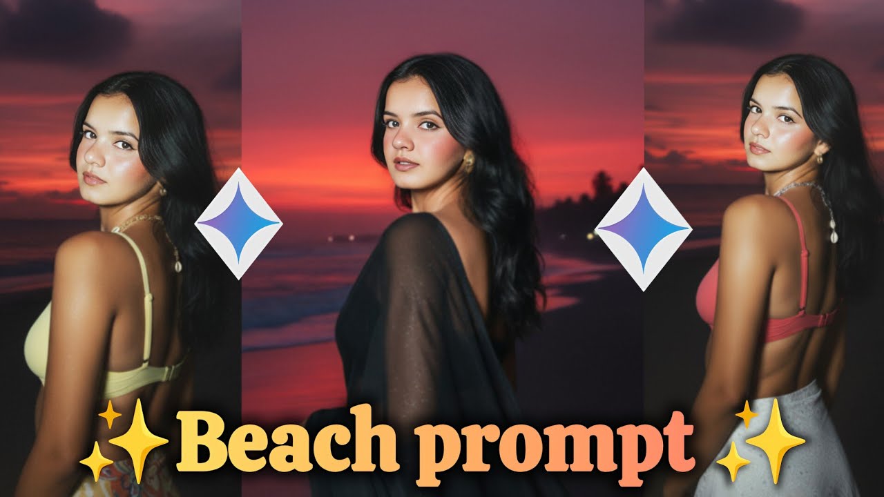 Instagram Trending Beach Gemini Photo Editing | Google Gemini Photo Editing Prompt | Instagram Trend