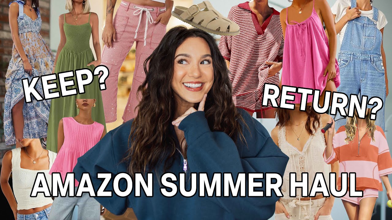 HUGE AMAZON SPRING & SUMMER FASHION TRY-ON HAUL! SUMMER DRESSES, FREE PEOPLE DUPES | 2025