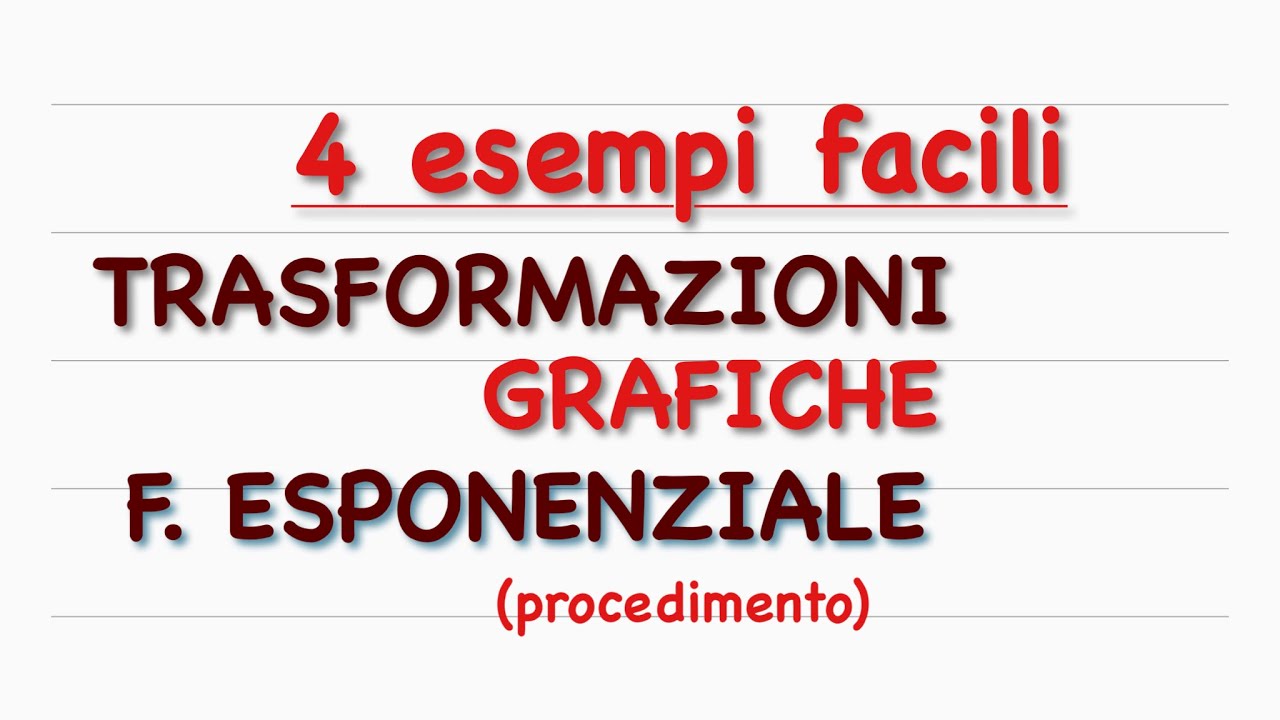 TRASFORMAZIONI GRAFICHE n.1 | Funzione Esponenziale
