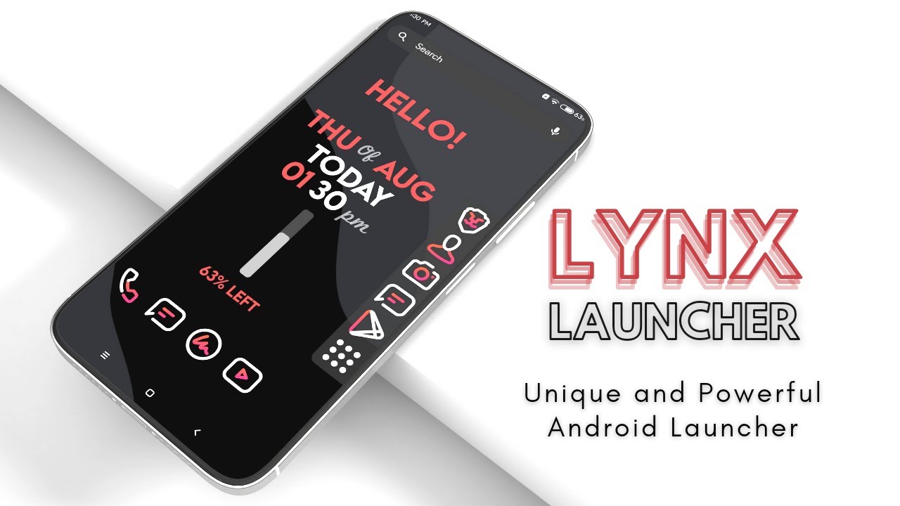 Lynx: уникальный и мощный лаунчер для Android 🔥 #androidthemes