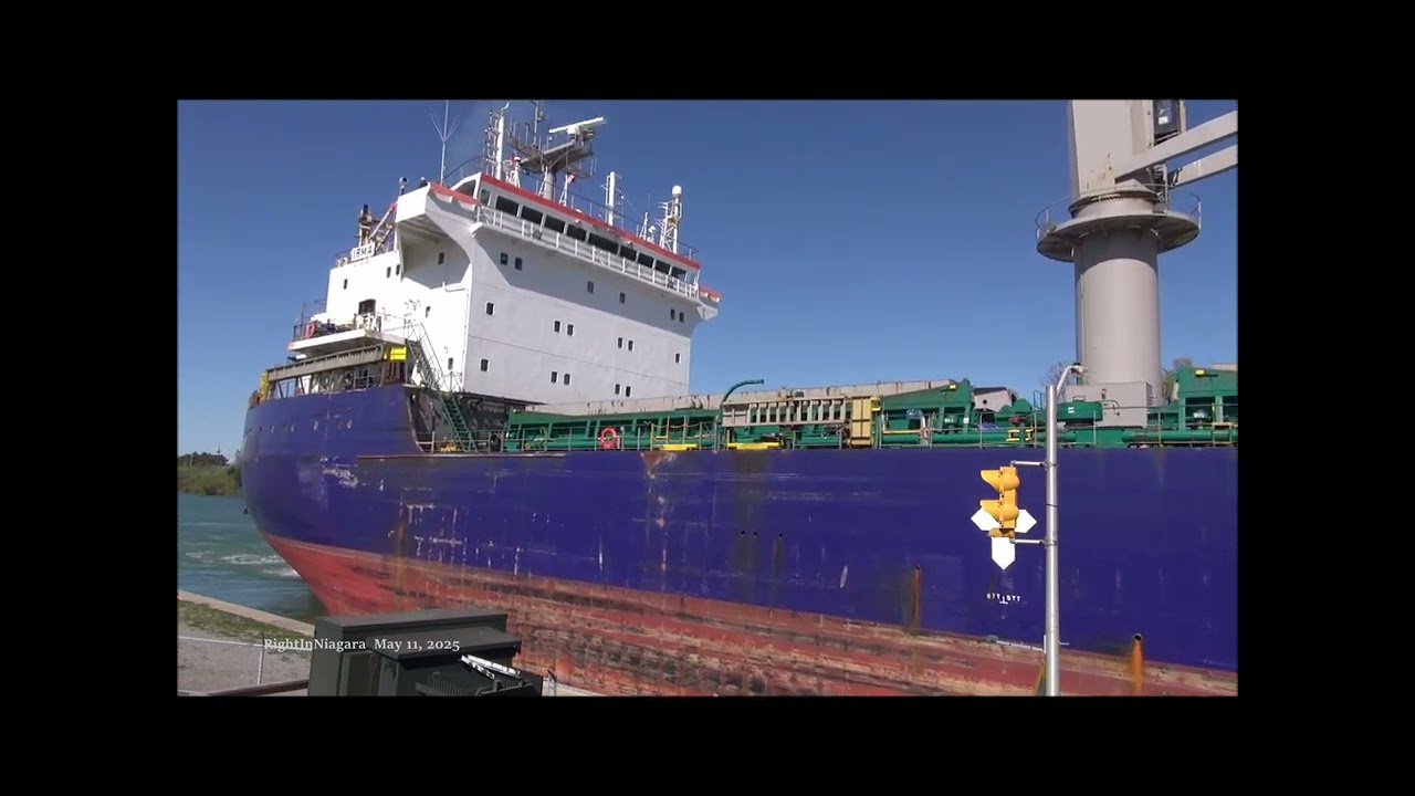 Polsteam ship IRMA Upbound above Lock 3,  Welland Canal, 2025