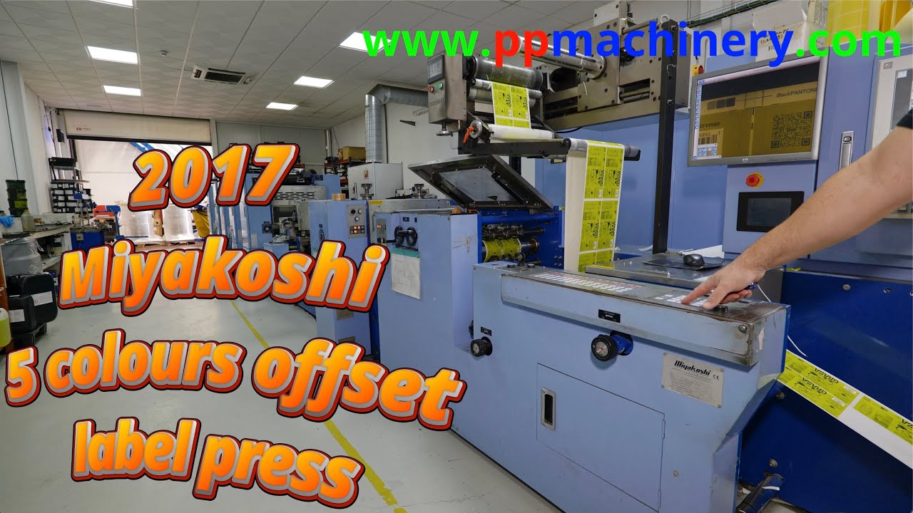 2017 Miyakoshi MLP 13C 5 colours + Flexo offset label press 
