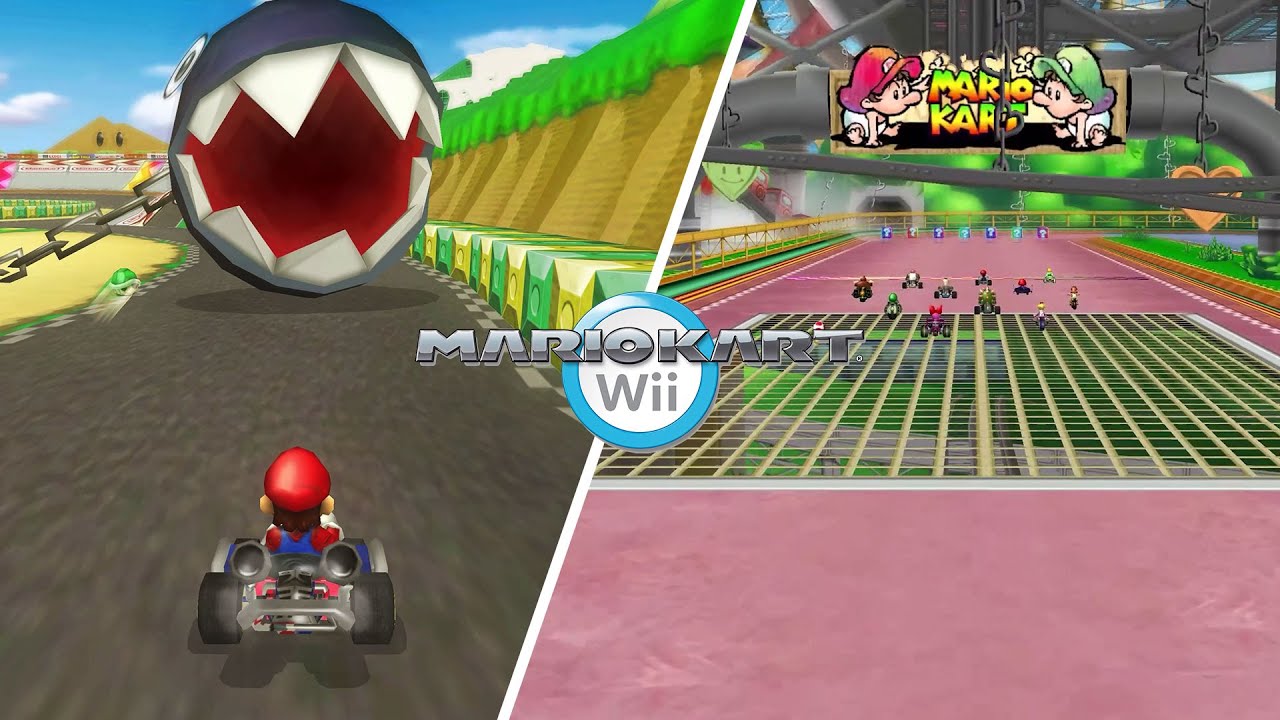 MARIO KART DOUBLE DASH!! Mushroom Cup in MARIO KART WII | Custom Tracks | 4k60