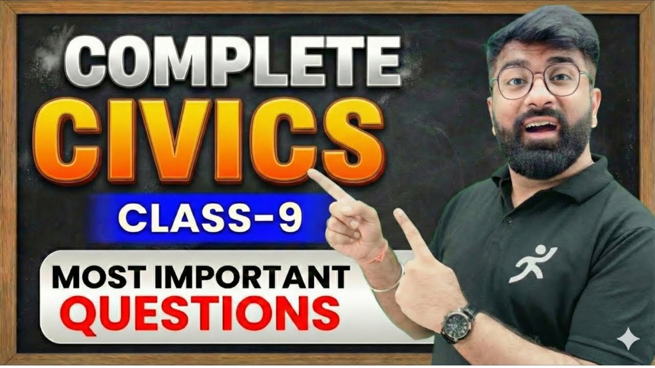 Complete Civics Most Important Questions 🔥 | Class 9 CBSE 2026 | Final Exam Prep With Gautam Sir