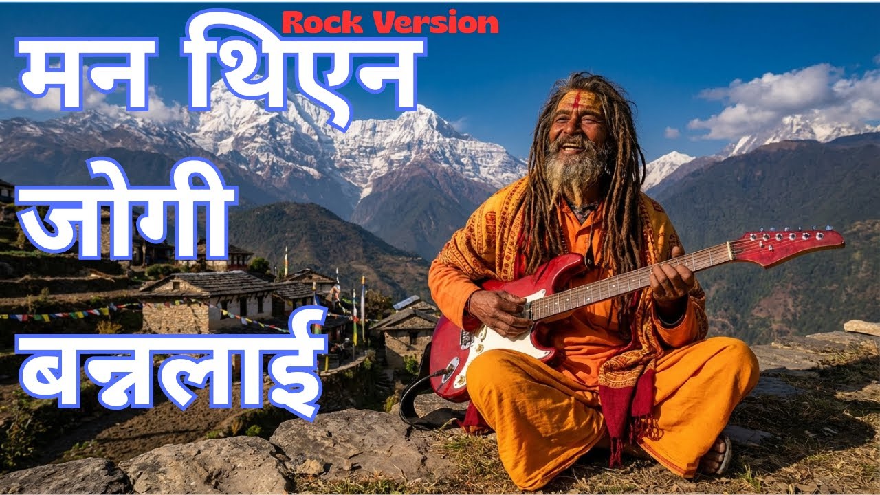 मन थिएन जोगी बन्नलाई || Man Thiyen Jogi Banna laai || Badri Pangeni || AI Cover || Rock Version