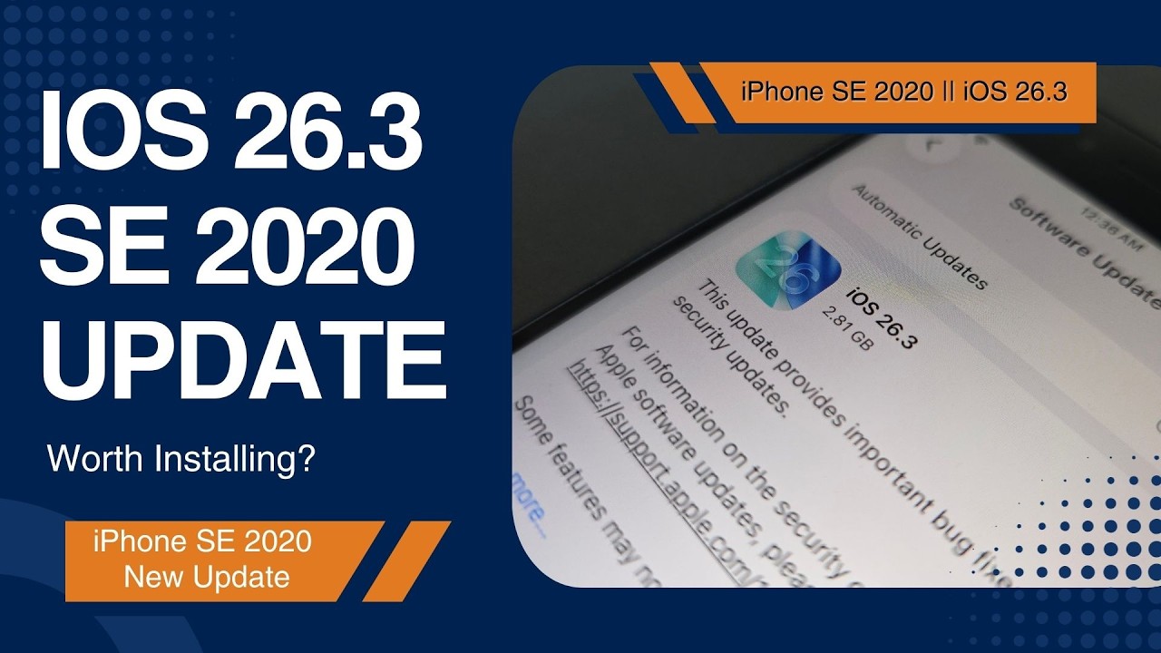iOS 26.3 Update on iPhone SE 2020 🔥 Full Install + Worth Updating?
