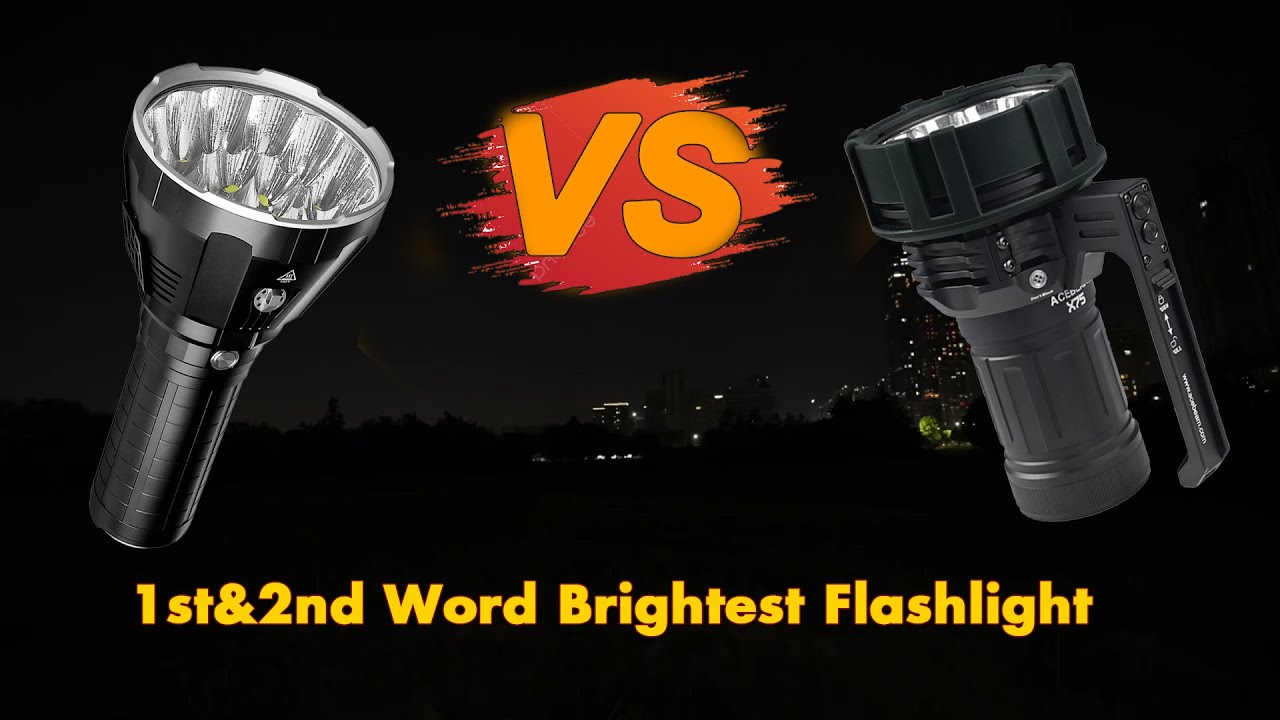 World Brightest Flashlight MS18 VS. World 2nd Brightest Flashlight X75: Which One Do You Like More?